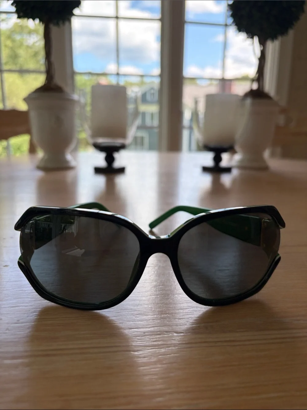 Lilly Pulitzer Black/Green/Pink Oversized Women's Sunglasses